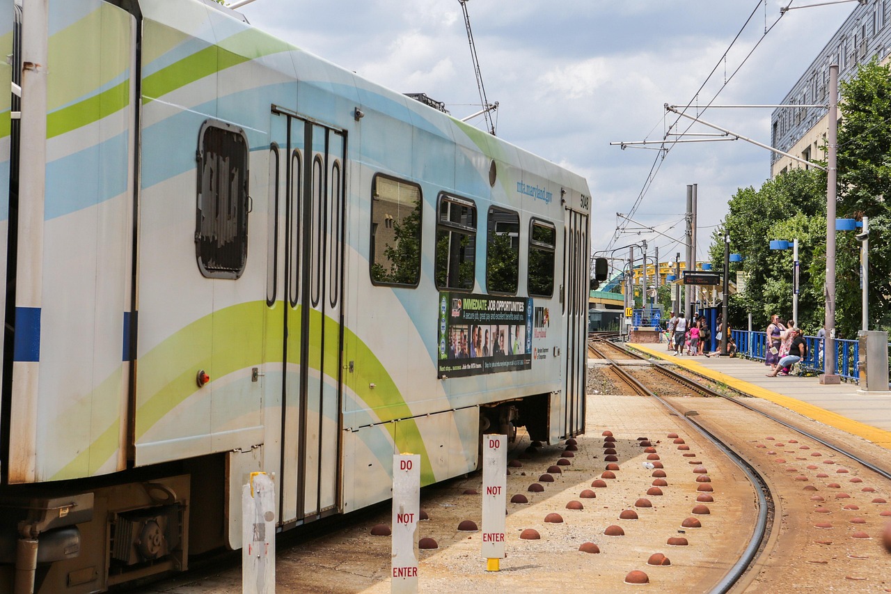 tram, trolley, baltimore, rails, city, urban, transportation, public transport, baltimore, baltimore, baltimore, baltimore, baltimore