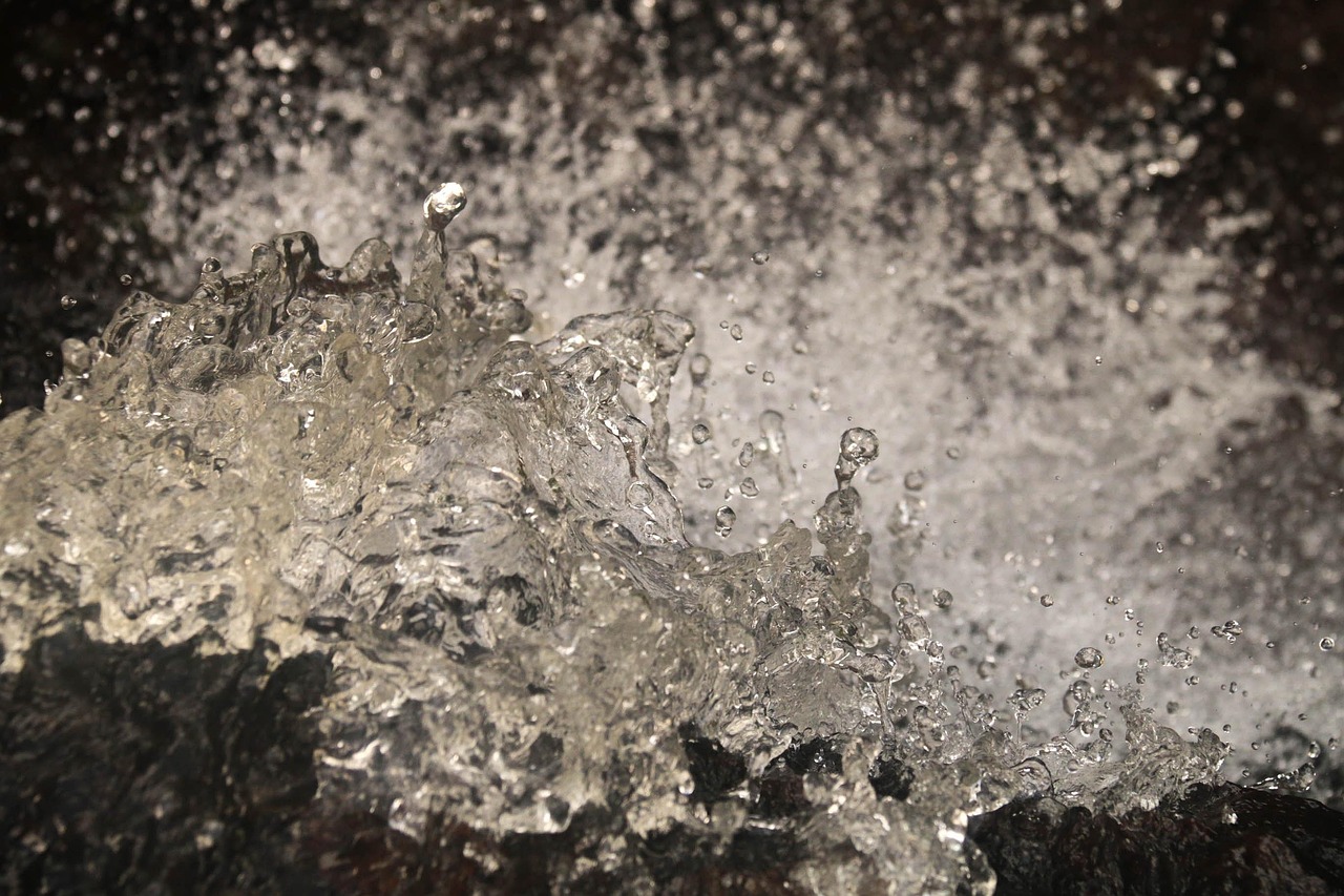 forest, nature, splash, waterfall, brown waterfall