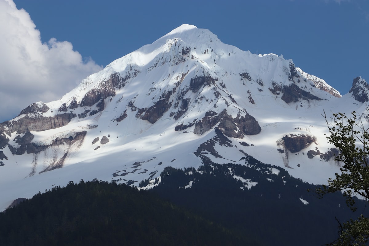 snow covered mountain during daytime
