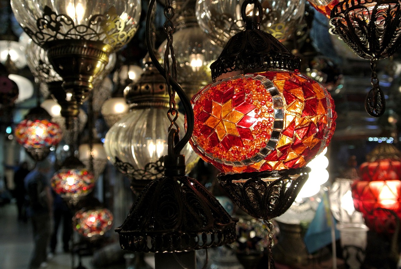 mosaic, lamp, turkish, istanbul, grand bazaar, ottoman, glass, bazaar, traditional, light, turkey, market, culture, illuminated