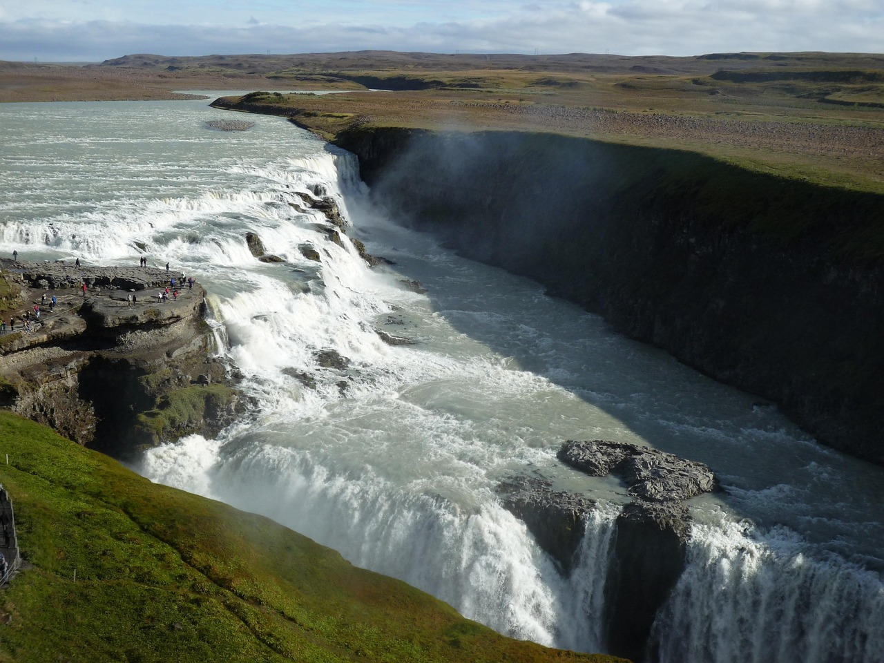gullfoss, waterfall, flow, hvítá, ölfusá, haukadalur, iceland, nature, landscape, gullfoss, gullfoss, gullfoss, gullfoss, gullfoss, iceland