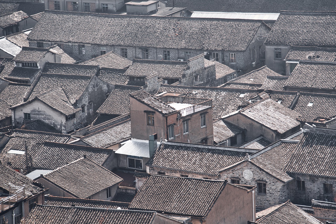ancient buildings, old town, old houses, township, history, han culture, china, town