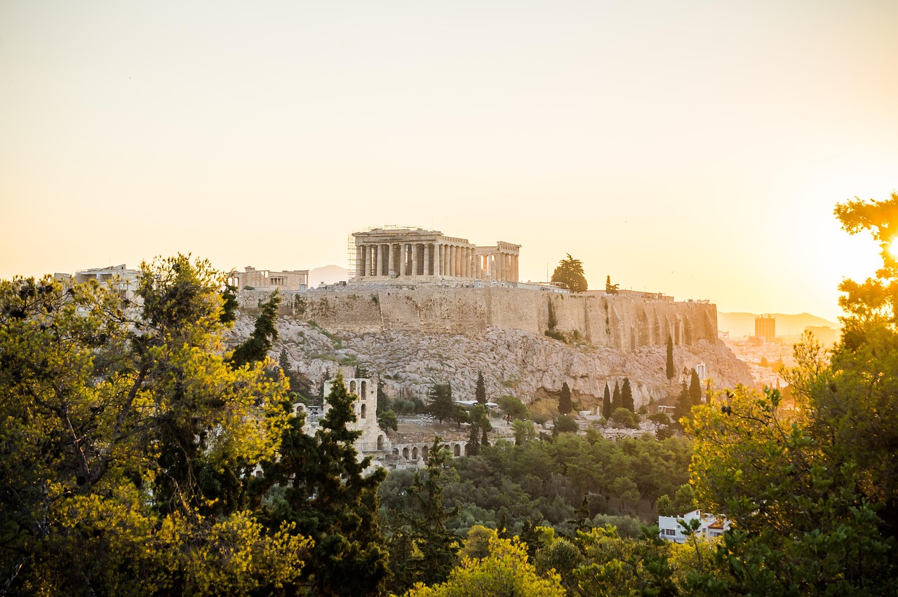 athens, acropolis, sunset, greece, vacation, city, tourism, ancient architecture, greek architecture, attica, big city, nature, europe, historical, ancient
