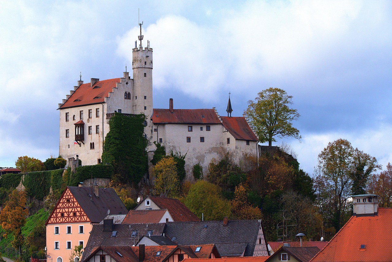 summit castle, castle complex, castle, building, middle ages, gößweinstein, landscape, heaven