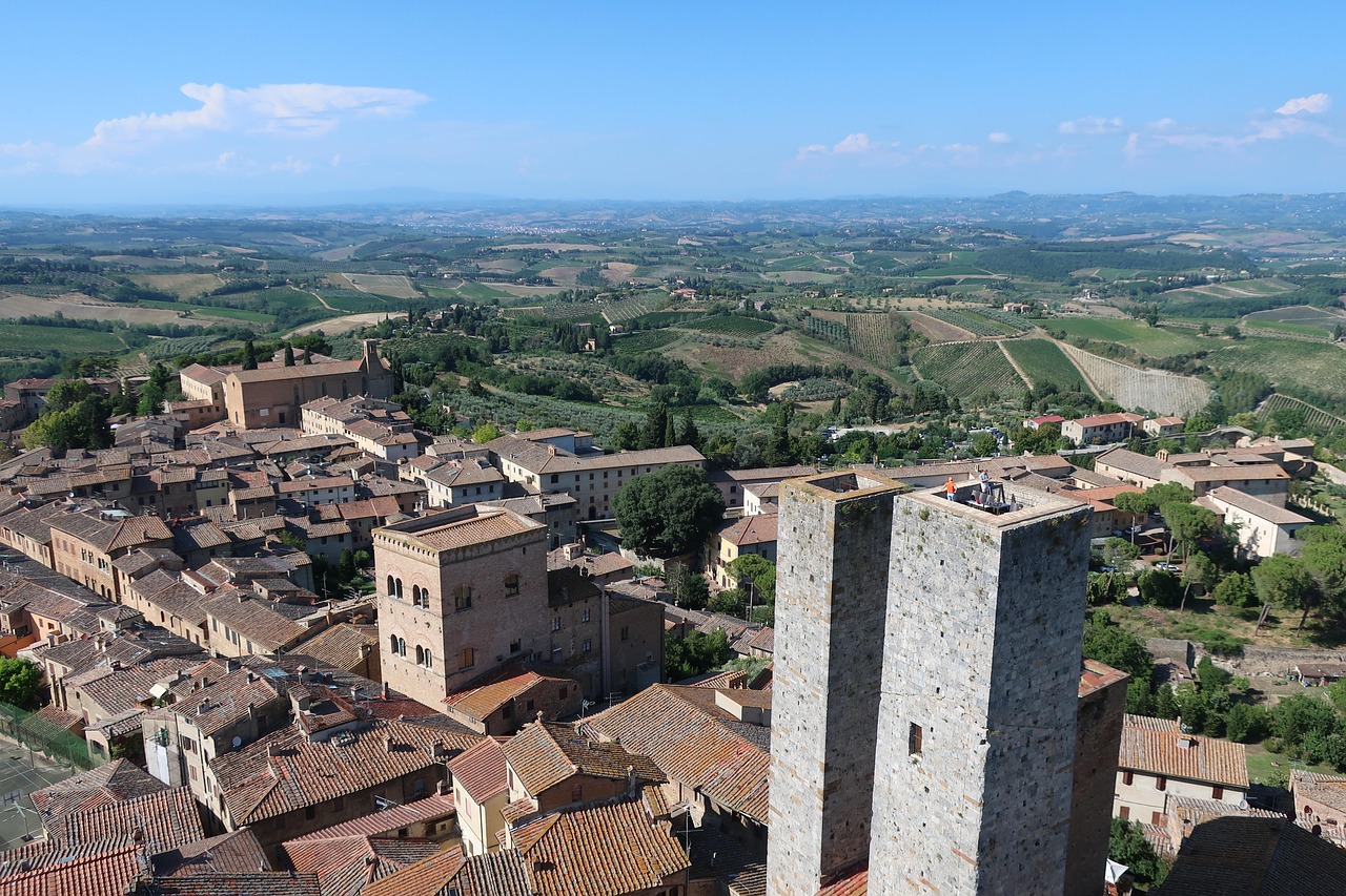 san gimignano, tuscany, italy, towers, historical, tourism, old, city, middle ages, europe