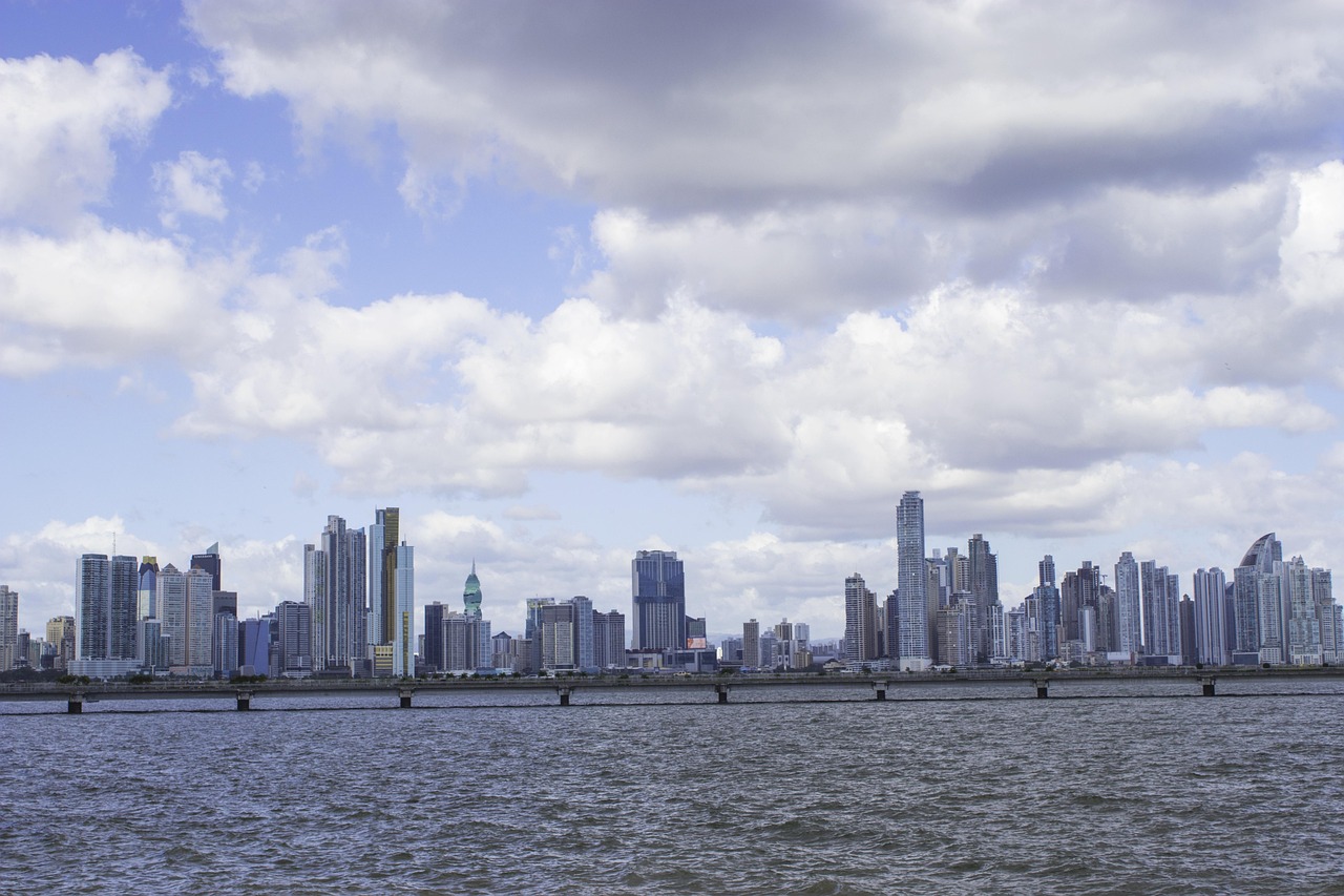 panama city, buildings, panama, urban, nature, city, skyscraper, cityscape, sky, water