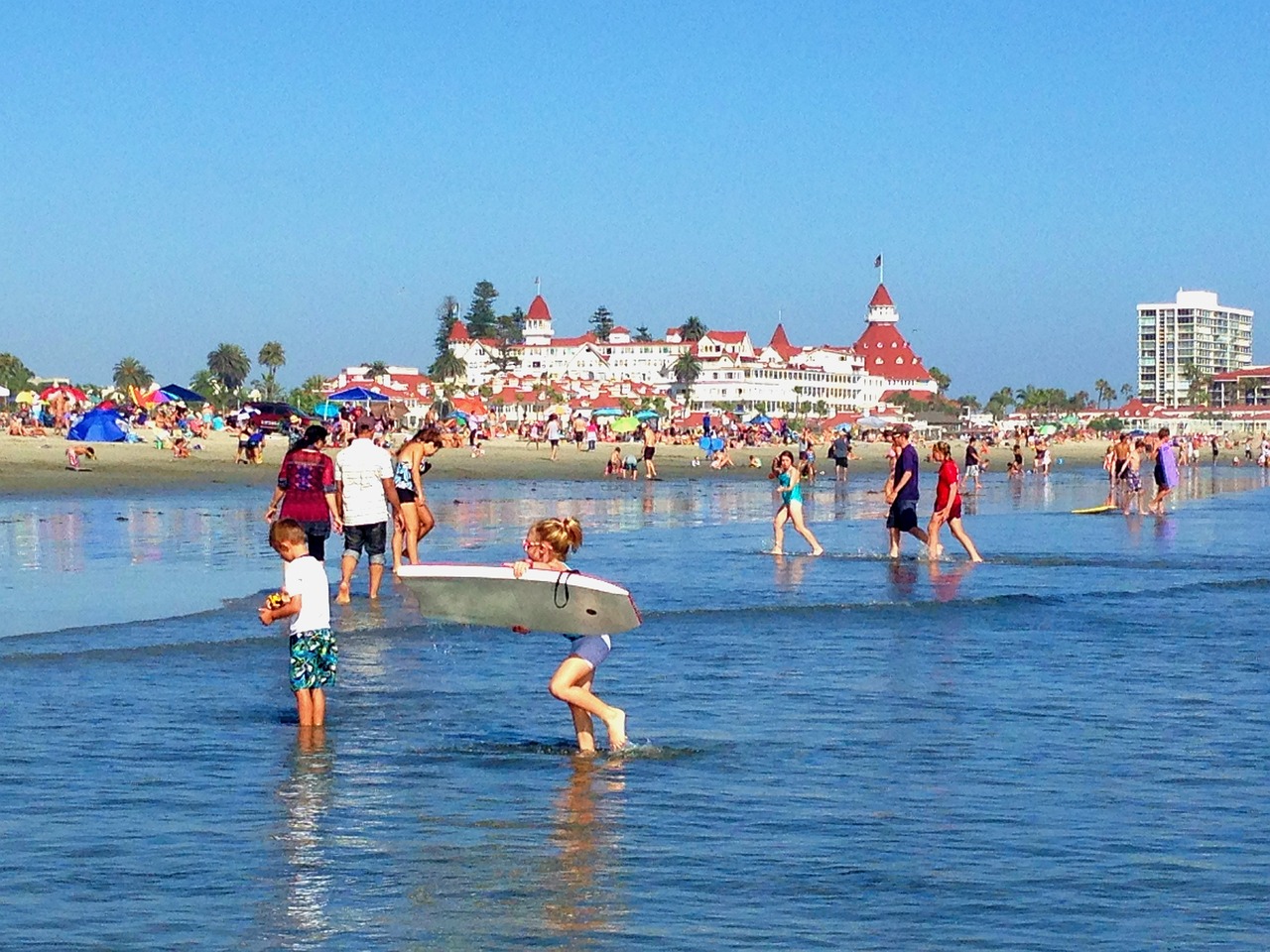 hotel del coronado, nature, san diego, beach, hotel, sand, water, summer, holidays, kids, tourists, blue hotel