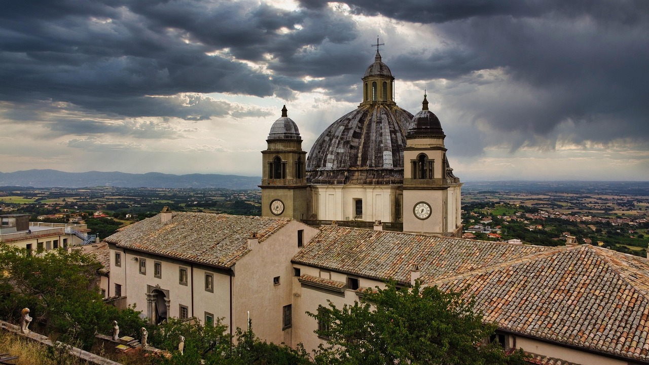 church, building, montefiascone, civita, nature, tuscia, tourism, landscape, urban, italy, sky, nuvole, viterbo, rome