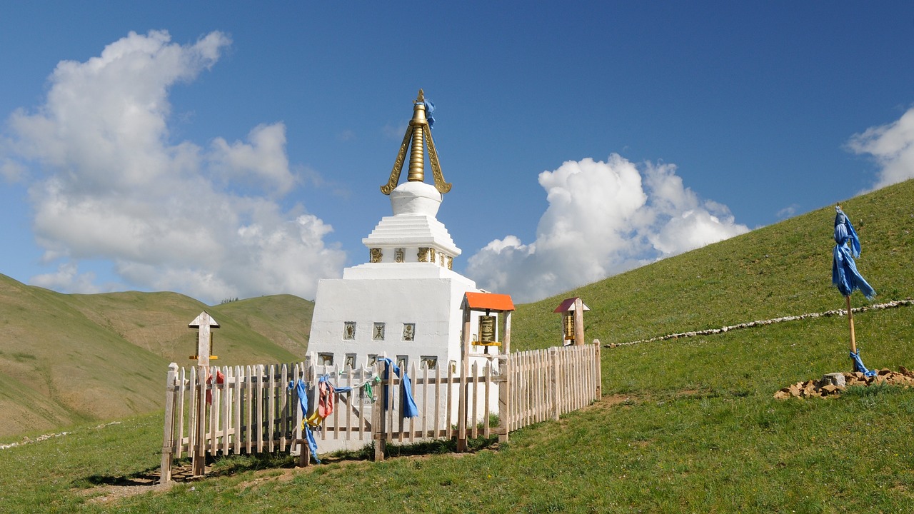 mongolia, steppe, stupa, landscape, mongolia, mongolia, mongolia, mongolia, mongolia