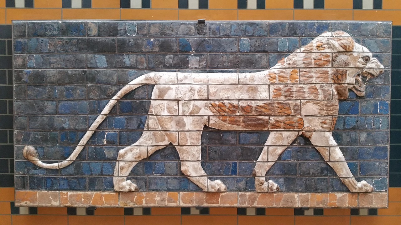 istanbul, museum, turkish, lion, nature, fresca, wall, art
