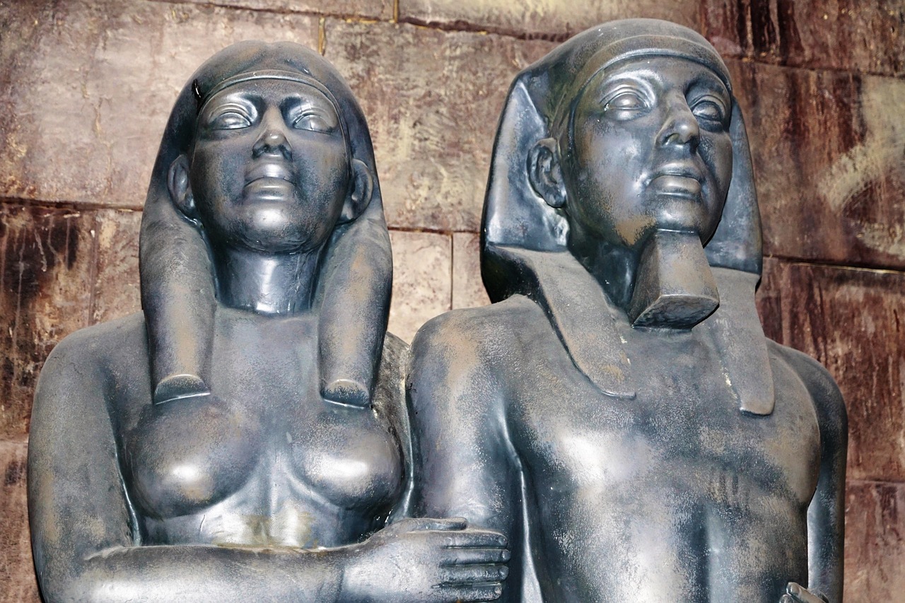 egypt, museum, exhibition, art, culture, africa, head, face, sculpture, wall, religion