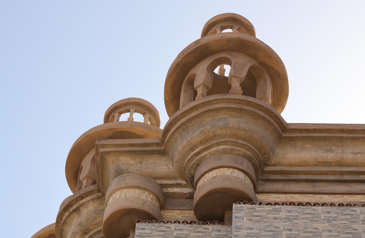 morocco, ouarzazate, kasbah, ornamental, stone, roof, decoration, building, home, house, apartment