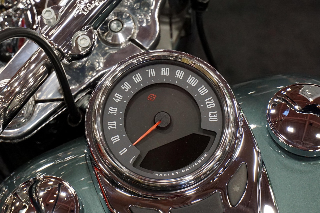 motorcycle, harley-davidson, speedometer, harley