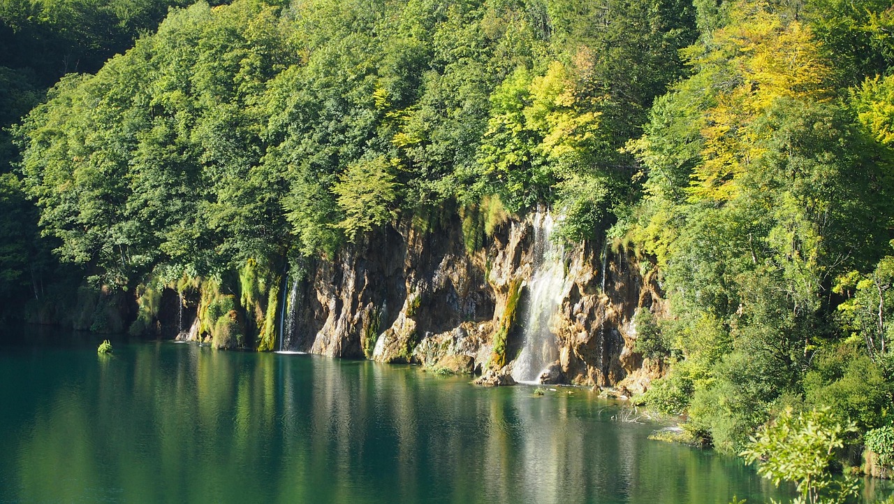 croatia, plitvice lakes, water, nature, waterfall, tree, national park, hike, landscape