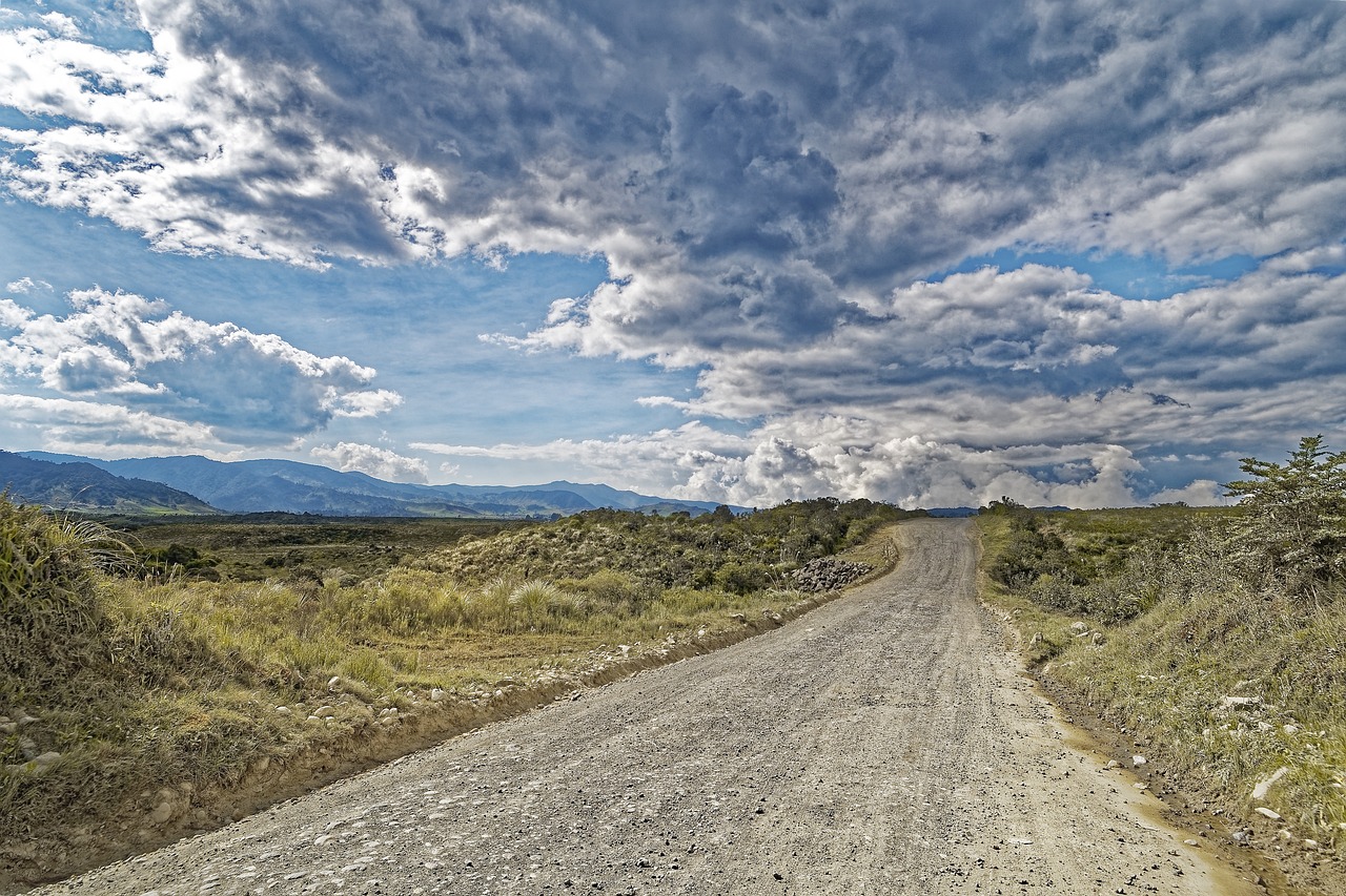colombia, parque nacional natural de puracé, national park, mountains, nature, landscape, heaven, clouds, road, horizon