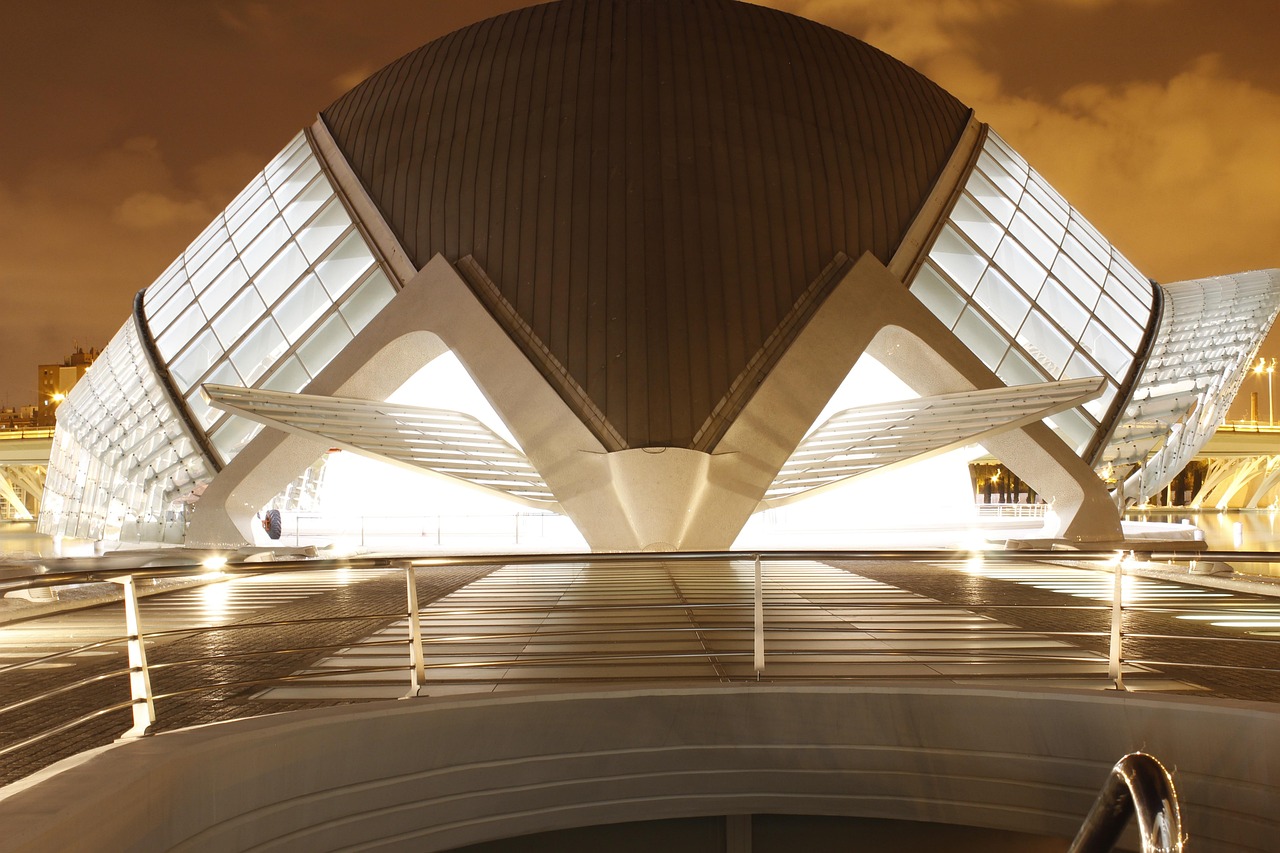 hemisferic, valencia, valencia night, architecture, city of arts