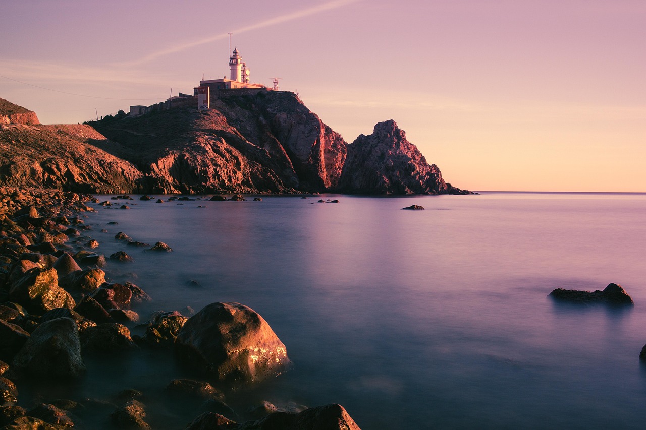almeria, cabo de gata, sea, nijar, costa, landscape, spain, nature, scenery, beach, tourism, beaches, andalusia, mediterranean, sunset, lighthouse, sky pink, holiday, almeria, almeria, almeria, almeria, almeria