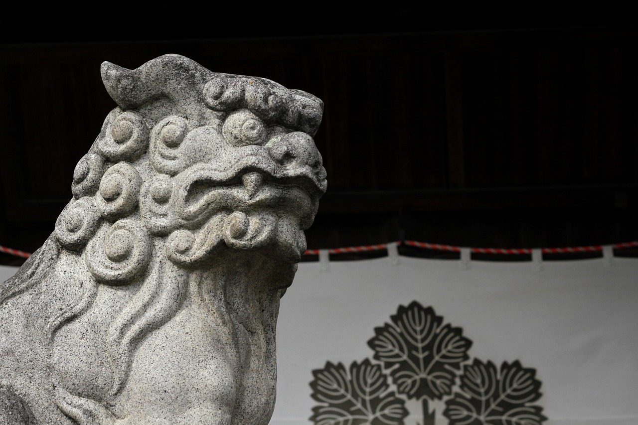 komainu, guardian dogs, shrine, stone statue, guardian, komainu, komainu, komainu, komainu, komainu