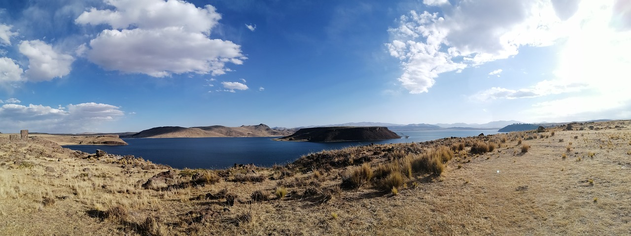 sillustani, umayo, peru, umayo lake, landscape, panorama, lake