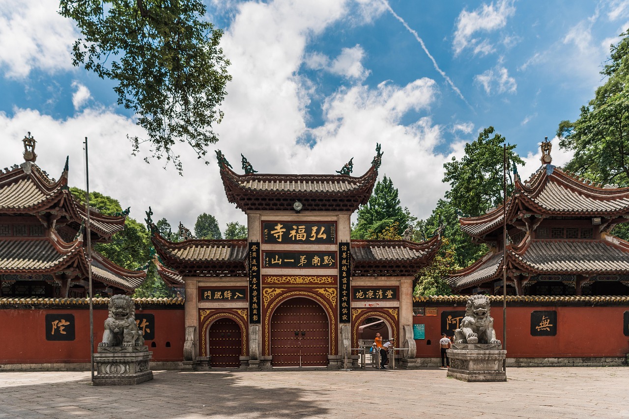 temple, stone carving, china, buddhism, travel, summer, sky, nature, cloud