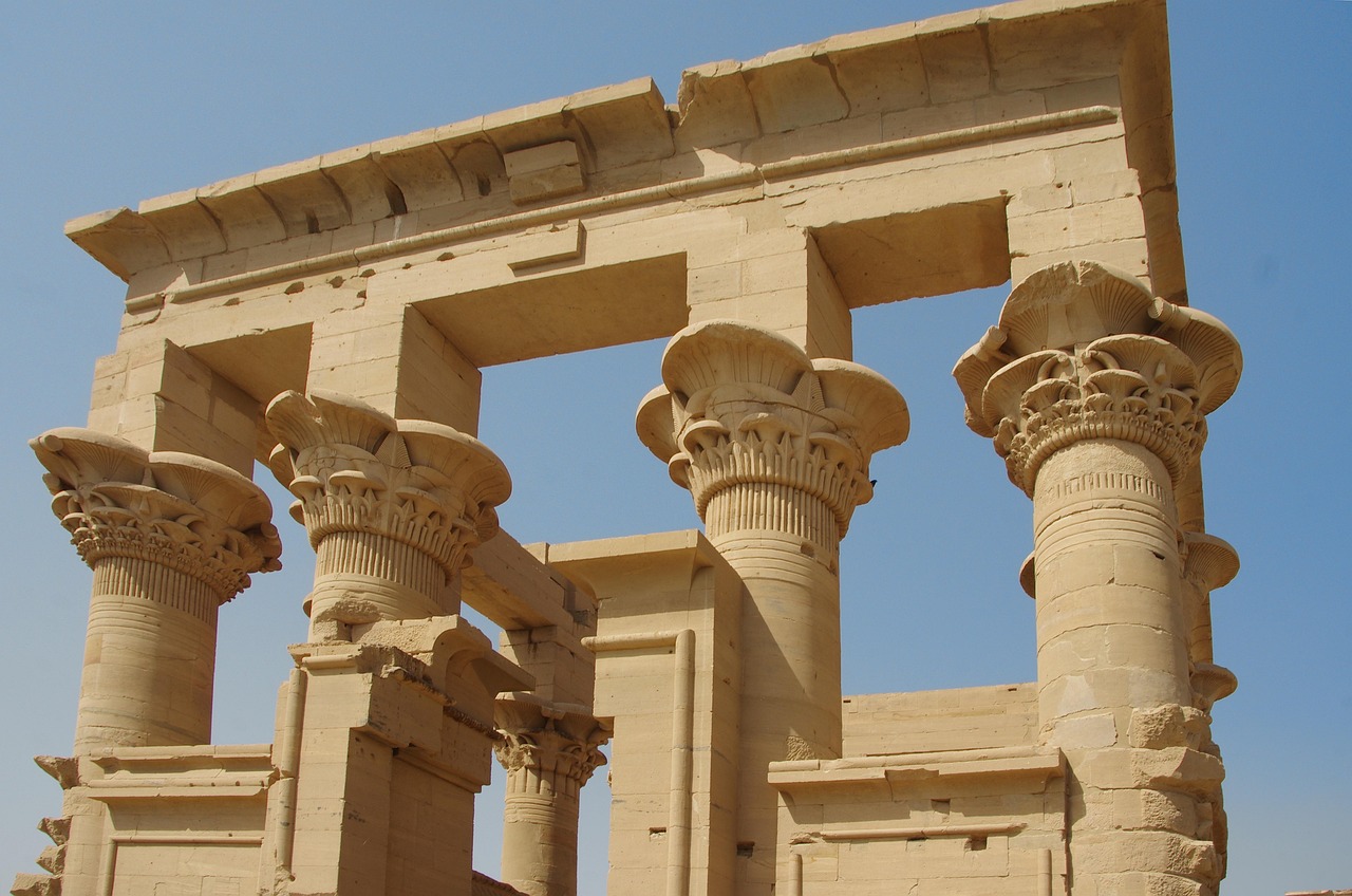 egypt, philae, temple, isis, unesco, colonnade, architecture, hieroglyphics, sanctuary, goddess, isle, archaeology, tower, nile, historical, antique