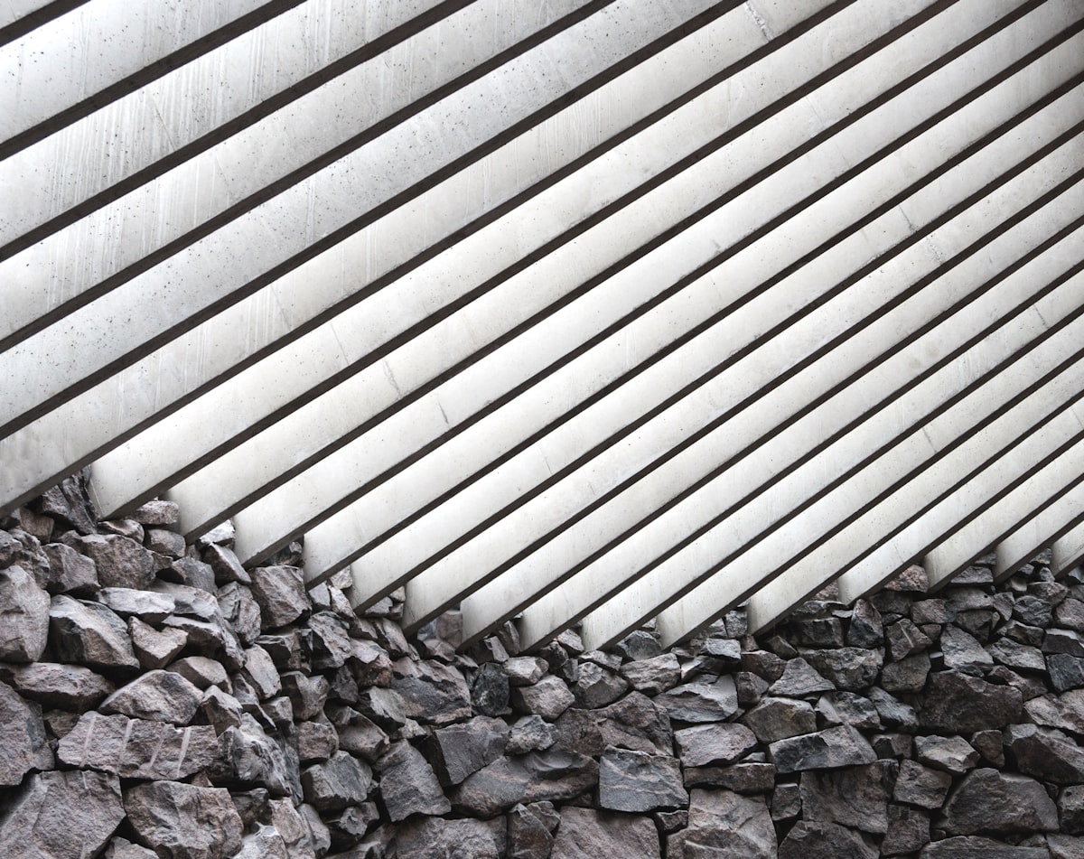 grayscale photo of rocks