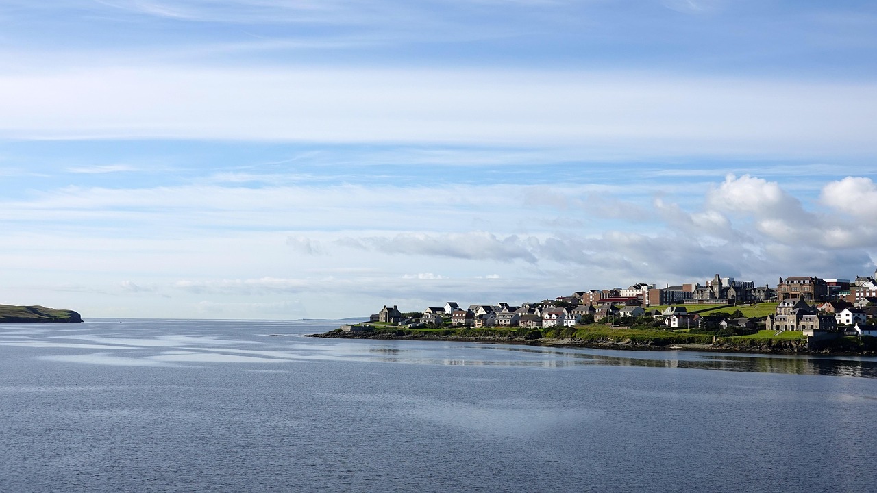 in, shetland islands, coast, water, ocean, coastal, port, island, sea, nature, scotland