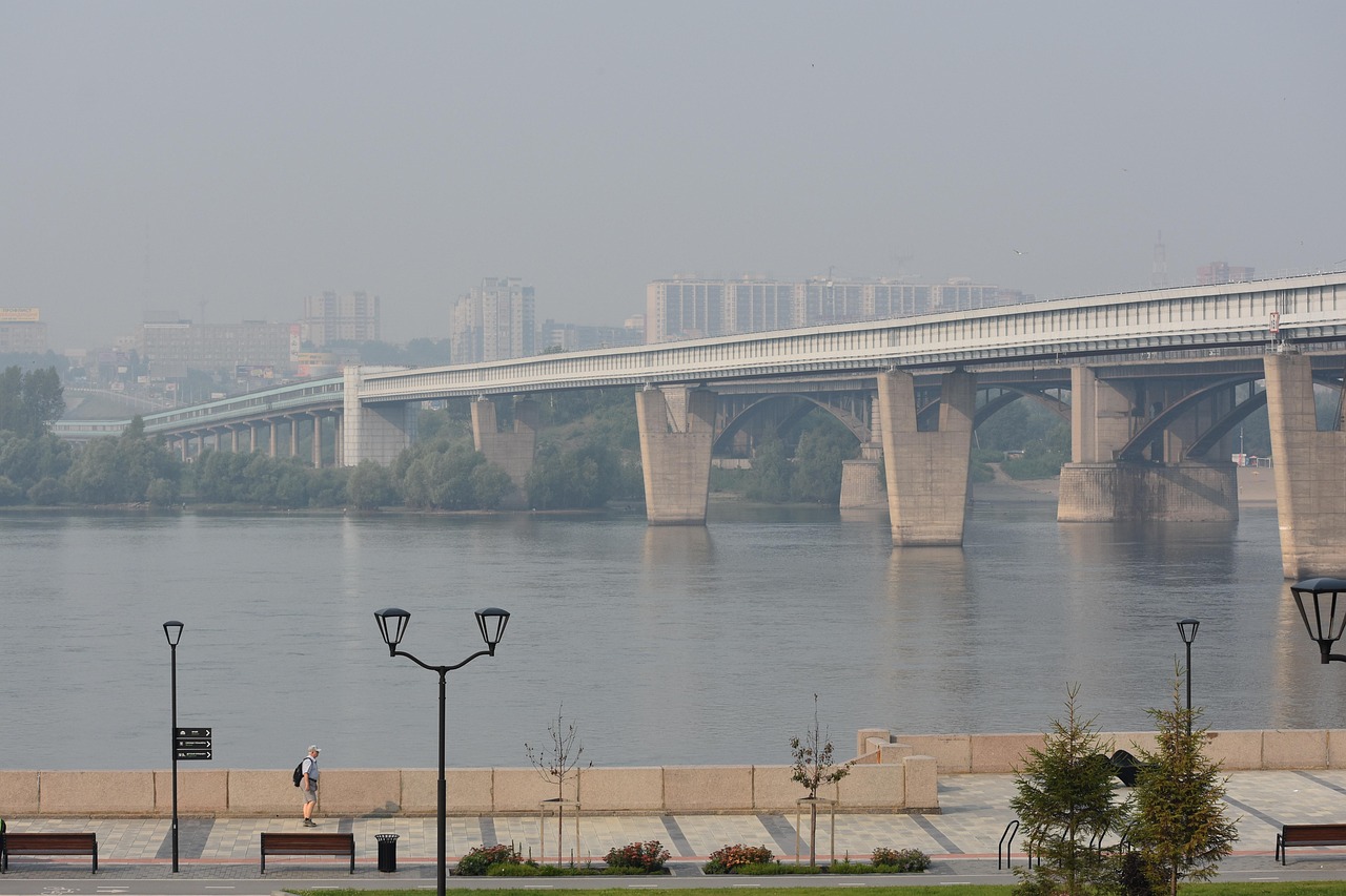 city, fog, river, bridge, embankment, morning, novosibirsk, atmosphere, space, tourism, novosibirsk, novosibirsk, novosibirsk, novosibirsk, novosibirsk